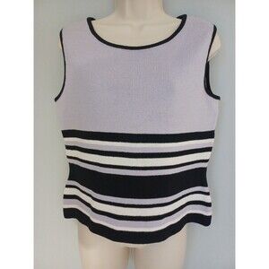 St John Striped Sweater Vest Women S Vintage